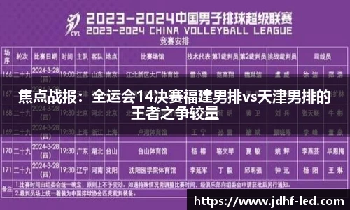 焦点战报：全运会14决赛福建男排vs天津男排的王者之争较量